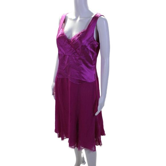 Cynthia Cynthia Steffe Womens Sleeveless Mid Calf Dress Pink Size 12 - Picture 2 of 4